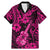 Hawaii Ukulele Family Matching Mermaid Dress and Hawaiian Shirt Polynesian Pattern Pink Version LT01 Dad's Shirt - Short Sleeve Pink - Polynesian Pride