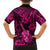 Hawaii Ukulele Family Matching Puletasi Dress and Hawaiian Shirt Polynesian Pattern Pink Version LT01 - Polynesian Pride