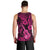 Hawaii Ukulele Men Tank Top Polynesian Pattern Pink Version LT01 - Polynesian Pride