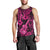 Hawaii Ukulele Men Tank Top Polynesian Pattern Pink Version LT01 - Polynesian Pride