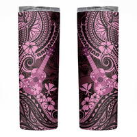Hawaii Ukulele Skinny Tumbler Polynesian Pattern Pink Version LT01 Pink - Polynesian Pride