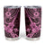 Hawaii Ukulele Tumbler Cup Polynesian Pattern Pink Version