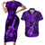 Hawaii Ukulele Couples Matching Short Sleeve Bodycon Dress and Hawaiian Shirt Polynesian Pattern Purple Version LT01 Purple - Polynesian Pride