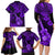 Hawaii Ukulele Family Matching Long Sleeve Bodycon Dress and Hawaiian Shirt Polynesian Pattern Purple Version LT01 - Polynesian Pride