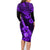 Hawaii Ukulele Family Matching Long Sleeve Bodycon Dress and Hawaiian Shirt Polynesian Pattern Purple Version LT01 - Polynesian Pride