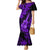 Hawaii Ukulele Family Matching Mermaid Dress and Hawaiian Shirt Polynesian Pattern Purple Version LT01 Mom's Dress Purple - Polynesian Pride