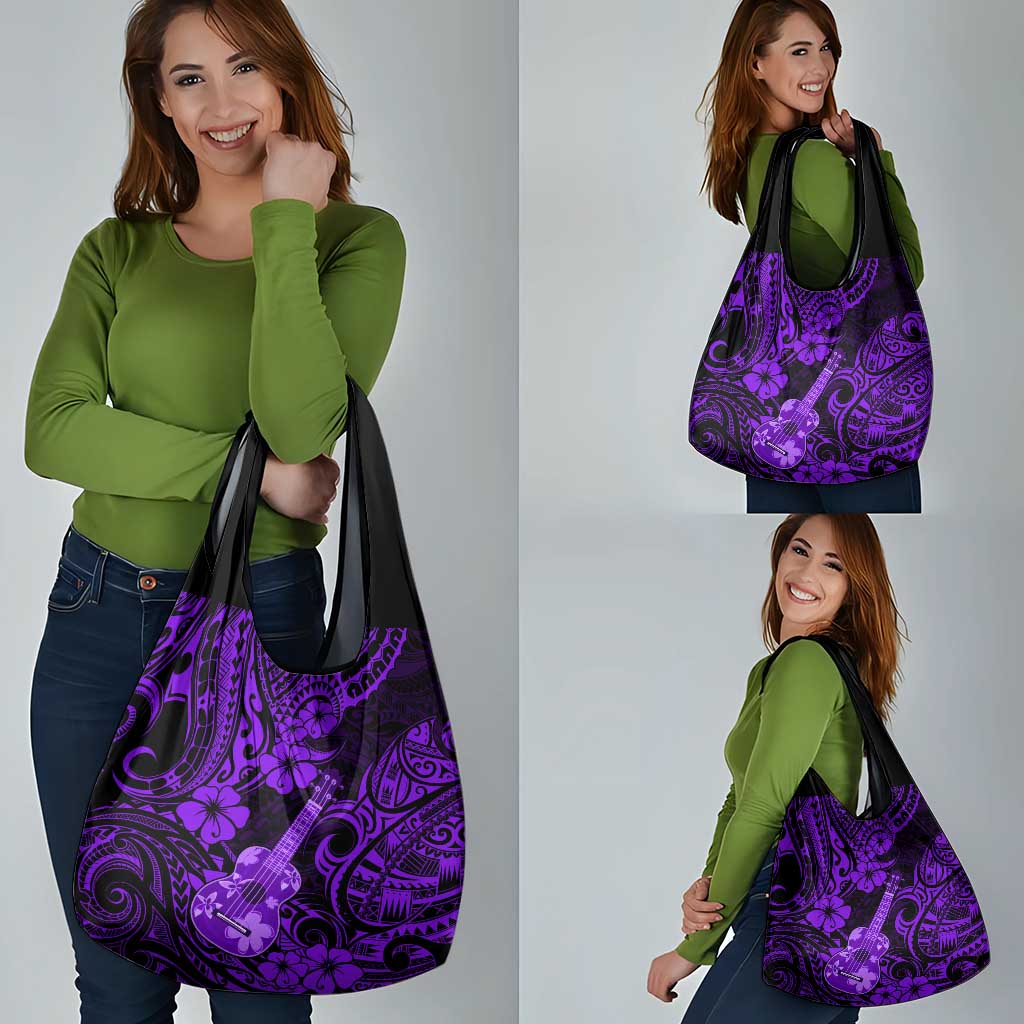 Hawaii Ukulele Grocery Bag Polynesian Pattern Purple Version LT01 - Polynesian Pride