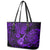 Hawaii Ukulele Leather Tote Bag Polynesian Pattern Purple Version LT01 - Polynesian Pride