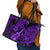 Hawaii Ukulele Leather Tote Bag Polynesian Pattern Purple Version LT01 - Polynesian Pride