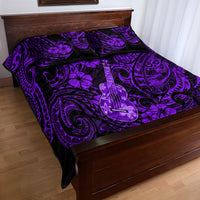 Hawaii Ukulele Quilt Bed Set Polynesian Pattern Purple Version LT01 - Polynesian Pride