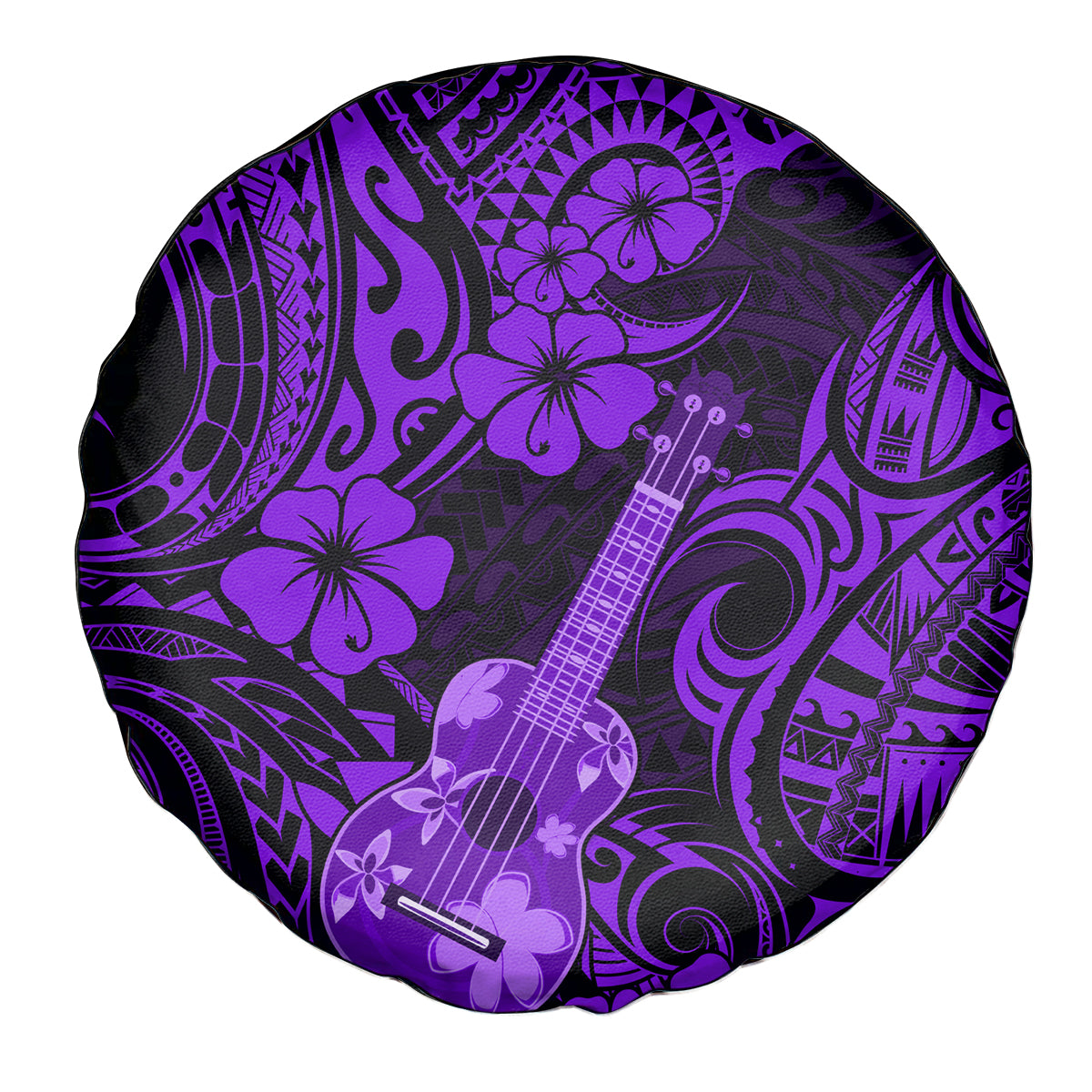 Hawaii Ukulele Spare Tire Cover Polynesian Pattern Purple Version LT01 Purple - Polynesian Pride