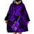 Hawaii Ukulele Wearable Blanket Hoodie Polynesian Pattern Purple Version LT01 - Polynesian Pride