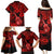 Hawaii Ukulele Family Matching Puletasi Dress and Hawaiian Shirt Polynesian Pattern Red Version LT01 - Polynesian Pride