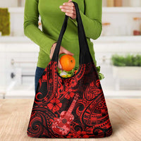 Hawaii Ukulele Grocery Bag Polynesian Pattern Red Version LT01 - Polynesian Pride