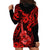 Hawaii Ukulele Hoodie Dress Polynesian Pattern Red Version LT01 - Polynesian Pride