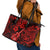 Hawaii Ukulele Leather Tote Bag Polynesian Pattern Red Version LT01 - Polynesian Pride