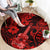 Hawaii Ukulele Round Carpet Polynesian Pattern Red Version LT01 - Polynesian Pride