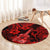 Hawaii Ukulele Round Carpet Polynesian Pattern Red Version LT01 - Polynesian Pride