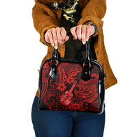 Hawaii Ukulele Shoulder Handbag Polynesian Pattern Red Version LT01 One Size Red - Polynesian Pride