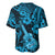 Hawaii Ukulele Baseball Jersey Polynesian Pattern Sky Blue Version LT01 - Polynesian Pride