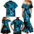 Hawaii Ukulele Family Matching Mermaid Dress and Hawaiian Shirt Polynesian Pattern Sky Blue Version LT01 - Polynesian Pride