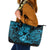 Hawaii Ukulele Leather Tote Bag Polynesian Pattern Sky Blue Version LT01 Blue - Polynesian Pride