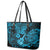 Hawaii Ukulele Leather Tote Bag Polynesian Pattern Sky Blue Version LT01 - Polynesian Pride