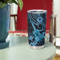 Hawaii Ukulele Tumbler Cup Polynesian Pattern Sky Blue Version LT01 - Polynesian Pride