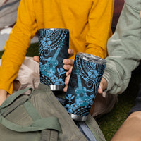 Hawaii Ukulele Tumbler Cup Polynesian Pattern Sky Blue Version LT01 - Polynesian Pride