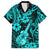 Hawaii Ukulele Family Matching Puletasi Dress and Hawaiian Shirt Polynesian Pattern Turquoise Version LT01 Dad's Shirt - Short Sleeve Turquoise - Polynesian Pride