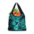 Hawaii Ukulele Grocery Bag Polynesian Pattern Turquoise Version