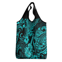 Hawaii Ukulele Grocery Bag Polynesian Pattern Turquoise Version LT01 - Polynesian Pride