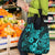 Hawaii Ukulele Grocery Bag Polynesian Pattern Turquoise Version