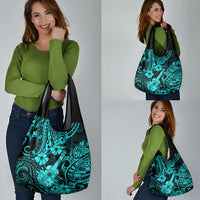 Hawaii Ukulele Grocery Bag Polynesian Pattern Turquoise Version LT01 - Polynesian Pride