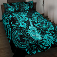 Hawaii Ukulele Quilt Bed Set Polynesian Pattern Turquoise Version LT01 - Polynesian Pride