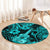 Hawaii Ukulele Round Carpet Polynesian Pattern Turquoise Version LT01 - Polynesian Pride