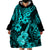 Hawaii Ukulele Wearable Blanket Hoodie Polynesian Pattern Turquoise Version LT01 - Polynesian Pride