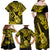 Hawaii Ukulele Family Matching Off Shoulder Maxi Dress and Hawaiian Shirt Polynesian Pattern Yellow Version LT01 - Polynesian Pride