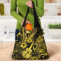 Hawaii Ukulele Grocery Bag Polynesian Pattern Yellow Version LT01 - Polynesian Pride