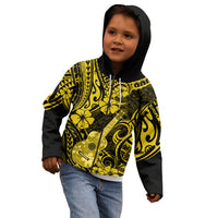 Hawaii Ukulele Kid Hoodie Polynesian Pattern Yellow Version LT01 - Polynesian Pride