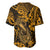 Hawaii Fish Hook Baseball Jersey Polynesian Pattern Gold Version LT01 - Polynesian Pride