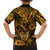 Hawaii Fish Hook Family Matching Puletasi Dress and Hawaiian Shirt Polynesian Pattern Gold Version LT01 - Polynesian Pride