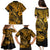 Hawaii Fish Hook Family Matching Puletasi Dress and Hawaiian Shirt Polynesian Pattern Gold Version LT01 - Polynesian Pride