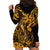 Hawaii Fish Hook Hoodie Dress Polynesian Pattern Gold Version LT01 - Polynesian Pride