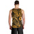 Hawaii Fish Hook Men Tank Top Polynesian Pattern Gold Version LT01 - Polynesian Pride