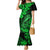 Hawaii Fish Hook Family Matching Mermaid Dress and Hawaiian Shirt Polynesian Pattern Green Version LT01 Mom's Dress Green - Polynesian Pride