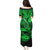 Hawaii Fish Hook Family Matching Puletasi Dress and Hawaiian Shirt Polynesian Pattern Green Version LT01 - Polynesian Pride