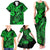 Hawaii Fish Hook Family Matching Tank Maxi Dress and Hawaiian Shirt Polynesian Pattern Green Version LT01 - Polynesian Pride