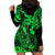 Hawaii Fish Hook Hoodie Dress Polynesian Pattern Green Version LT01 - Polynesian Pride