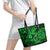 Hawaii Fish Hook Leather Tote Bag Polynesian Pattern Green Version LT01 - Polynesian Pride